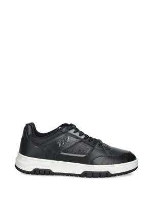 MSGM Panelled Leather Sneakers | Black | FARFETCH ZA