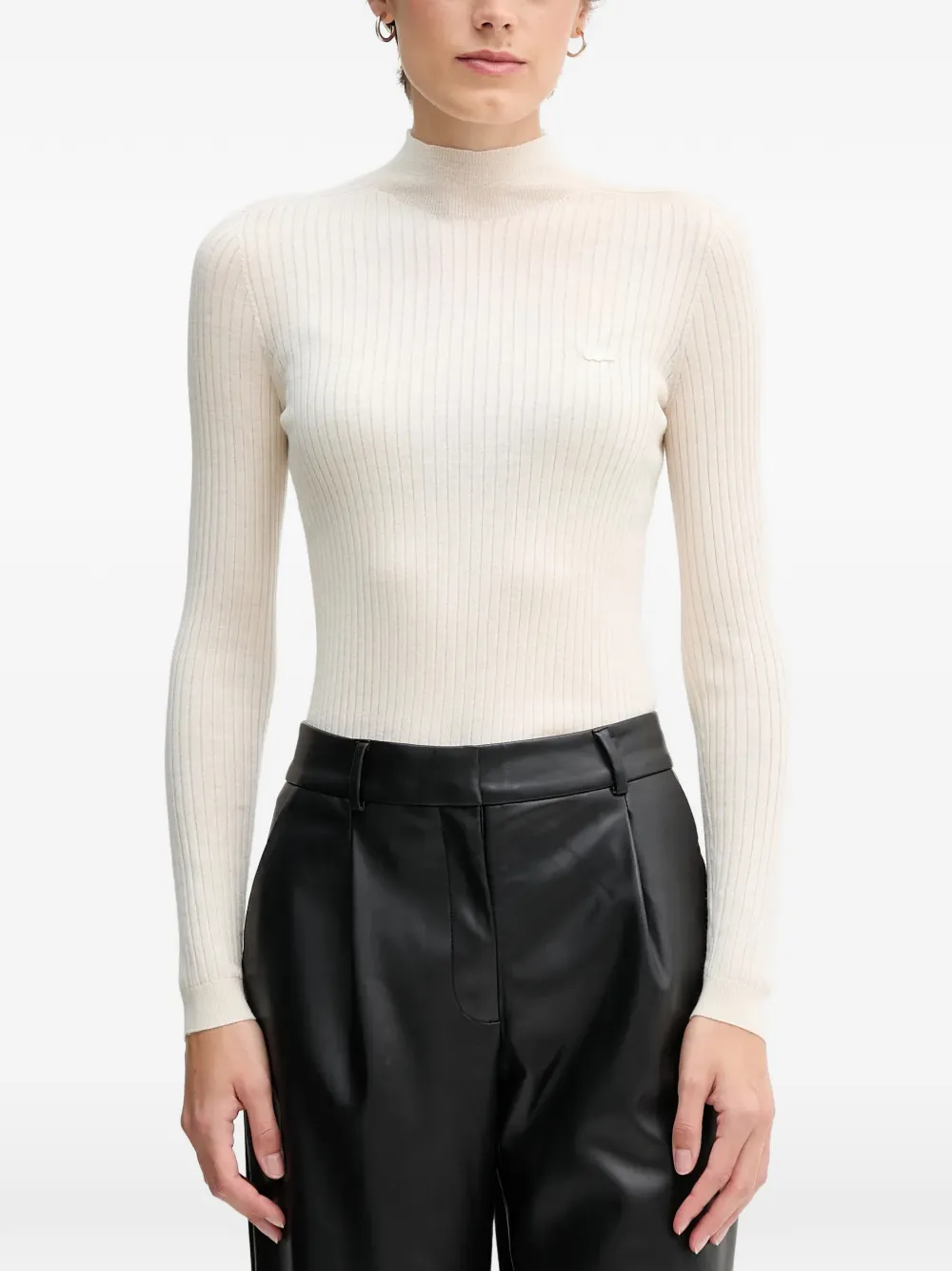 Lacoste Maglione a coste - Bianco