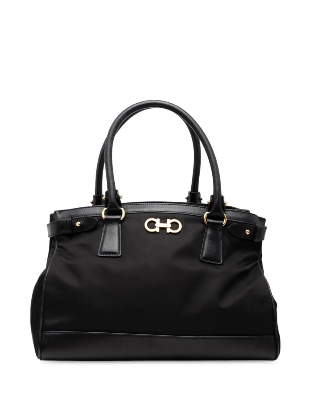 Ferragamo Pre-Owned 2010-2025 Nylon Gancini satchel | Black | Image 1