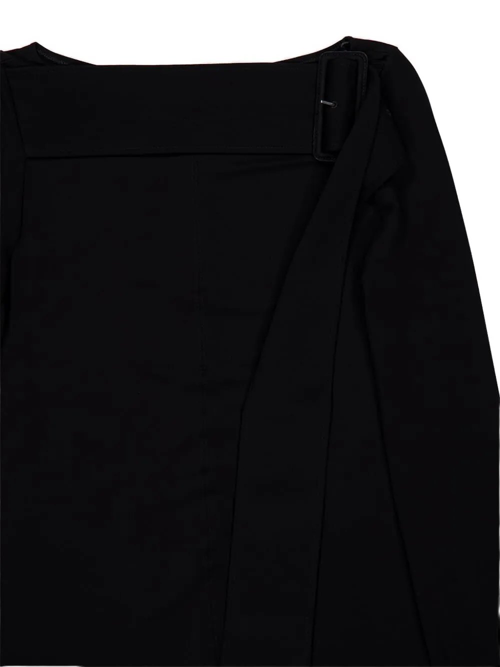 Courrèges Maxi-jurk met gesp en lange mouwen Zwart