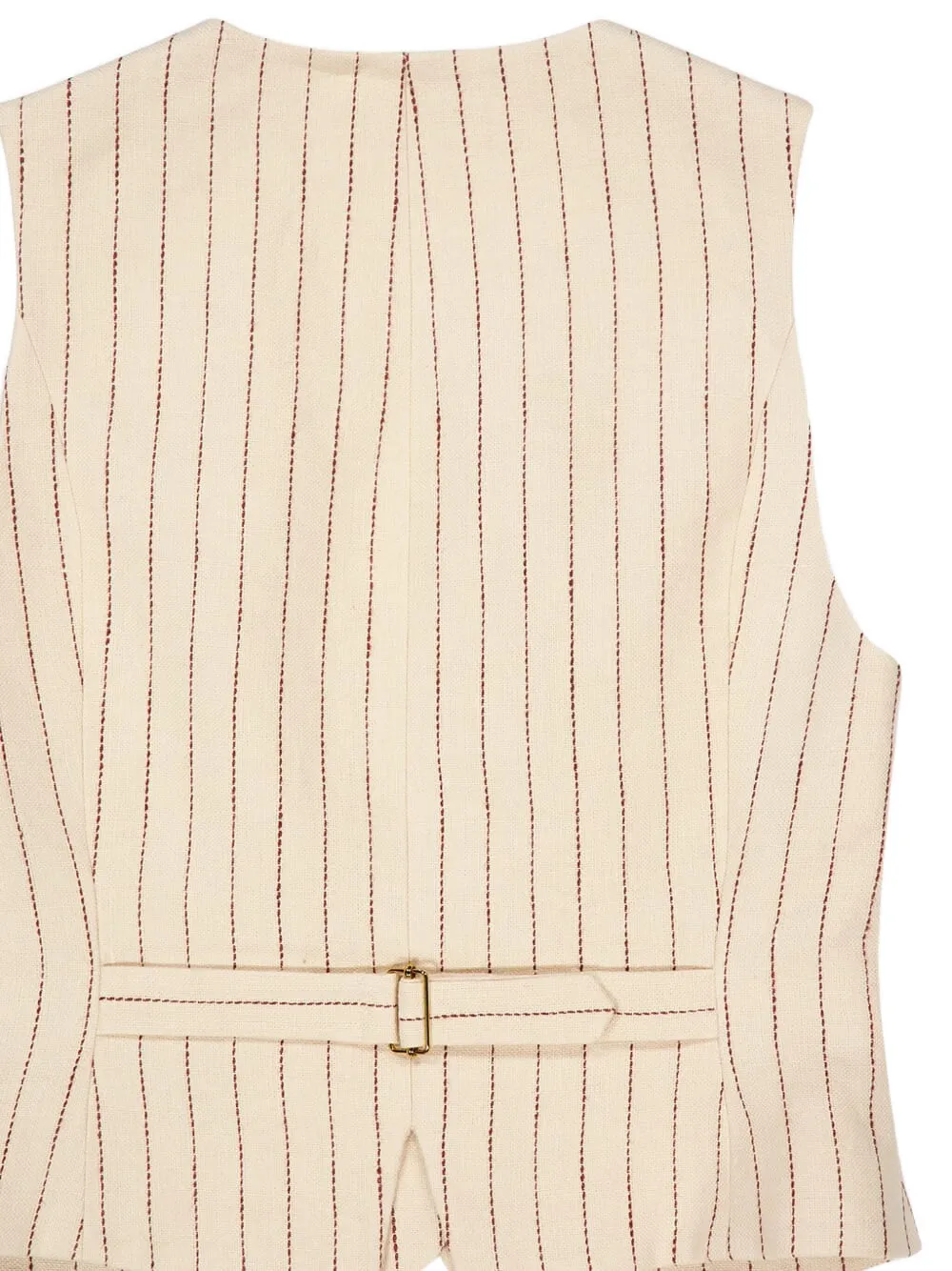 Zimmermann Pinstripe Button Vest In Neutral