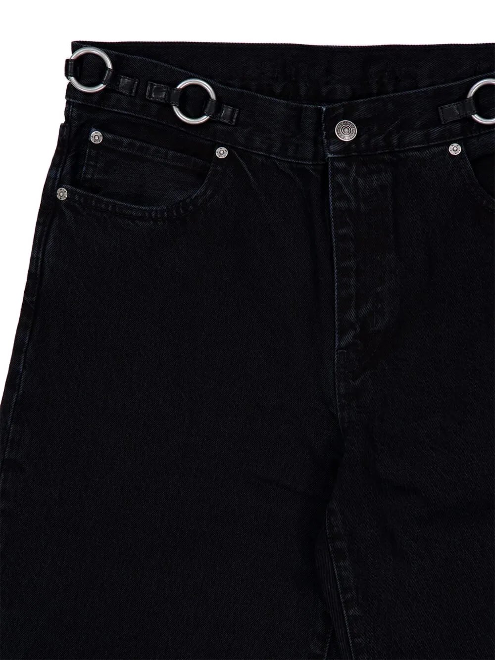FRAME Sutro O-Ring Stroll katoenen jeans Zwart