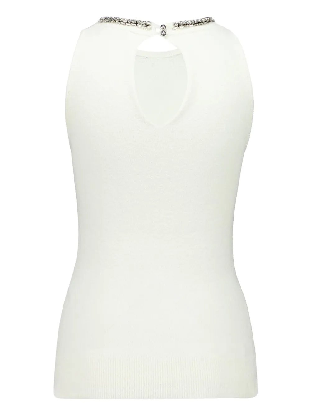 Rabanne Verfraaide mouwloze tanktop Beige