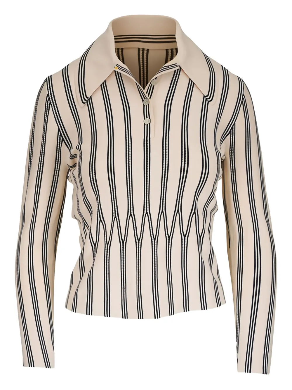 ZIMMERMANN long-sleeve polo top - Nude