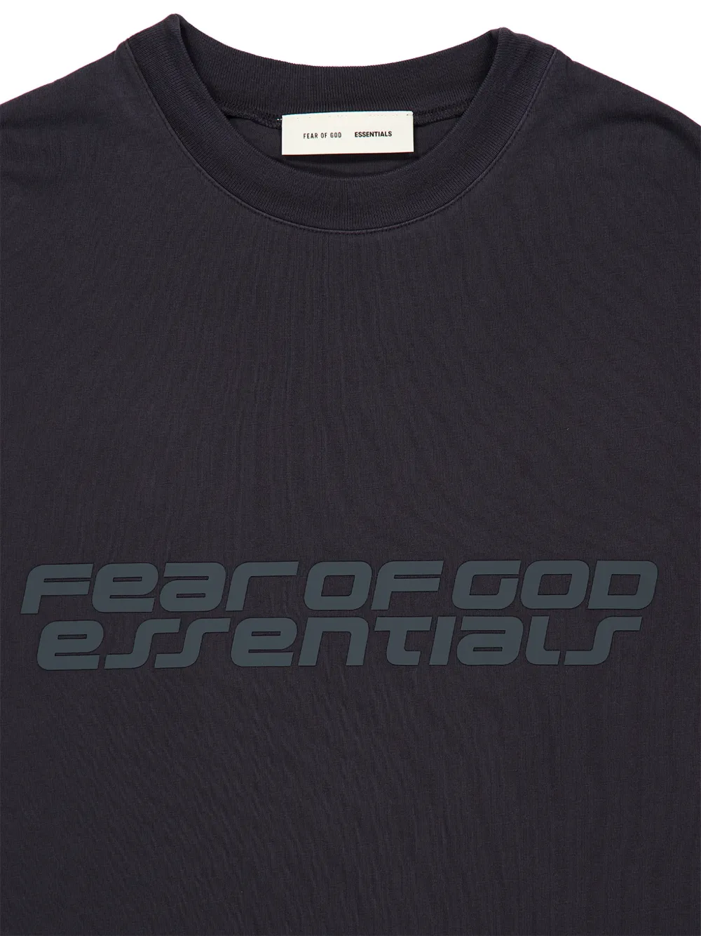 FEAR OF GOD ESSENTIALS T-shirt met logoprint met lange mouwen Zwart