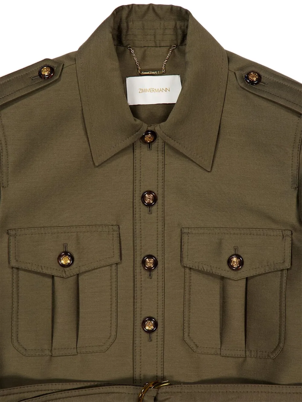 Zimmermann Belted Jacket In Green