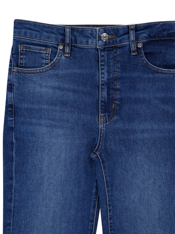 FRAME Foxley Cropped Jeans in Blue, view 3