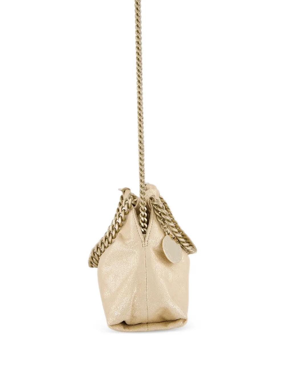 Stella Mccartney Mini Falabella Drawstring Chain-strap Shoulder Bag In Neutral