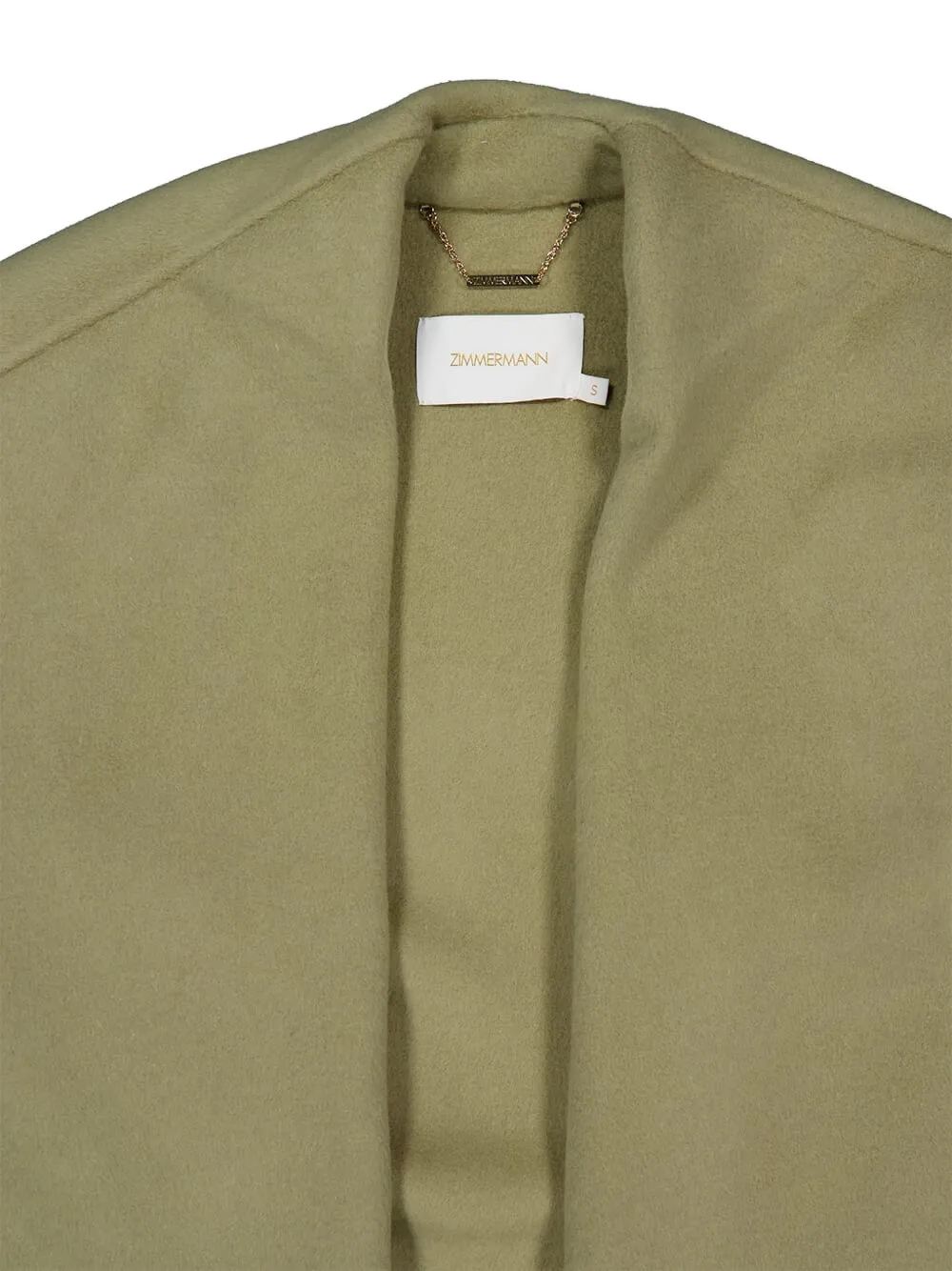 Zimmermann Rebellion Wool Cape In Green