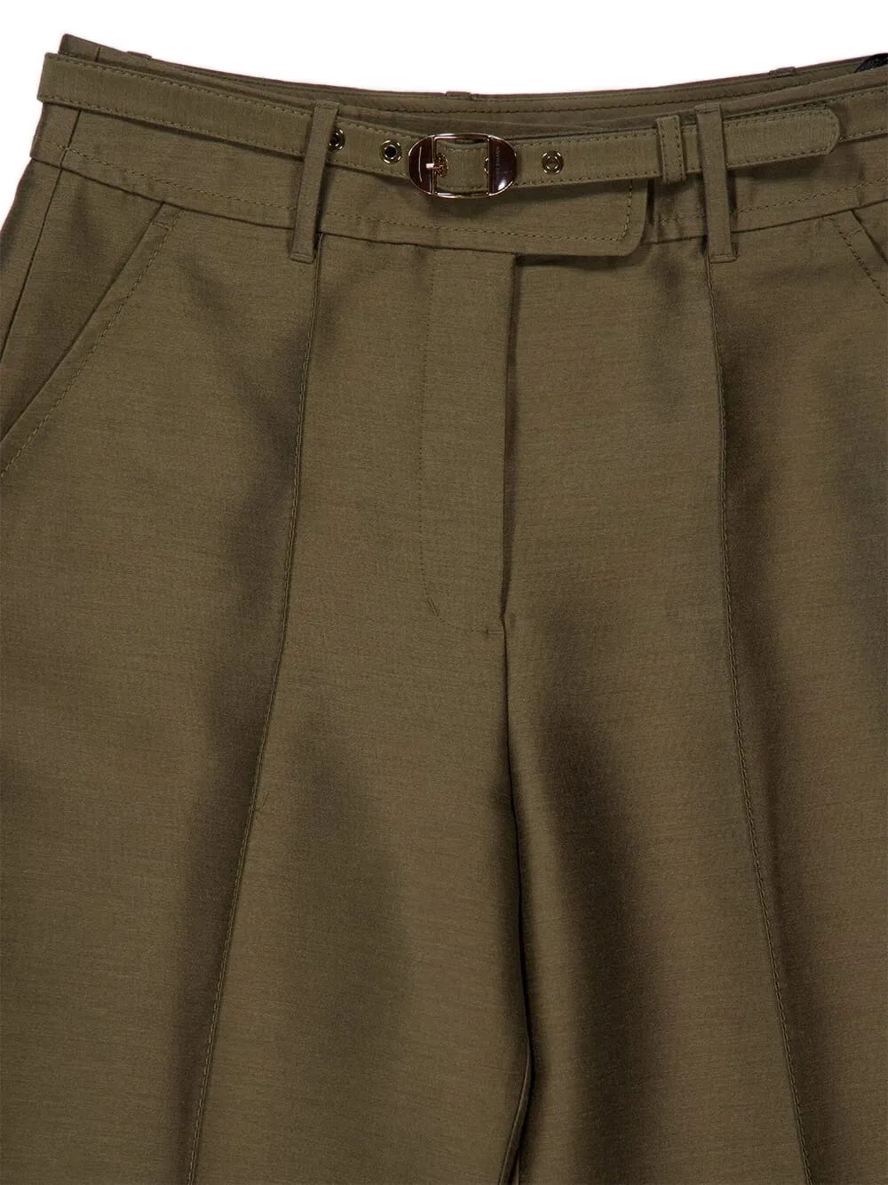 Zimmermann Rebellion Structured Flare Trousers In Green