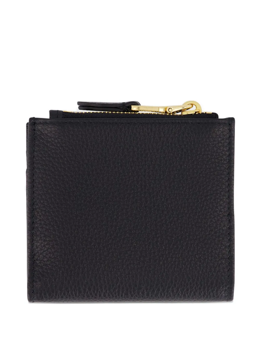 Miu Miu logo-lettering leather wallet - Zwart