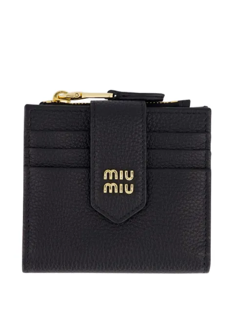 Miu Miu logo-lettering leather wallet