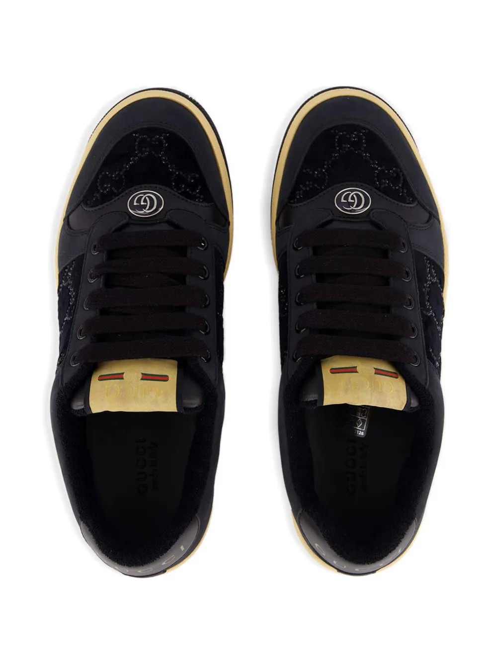 Gucci logo-detail quilted sneakers Zwart