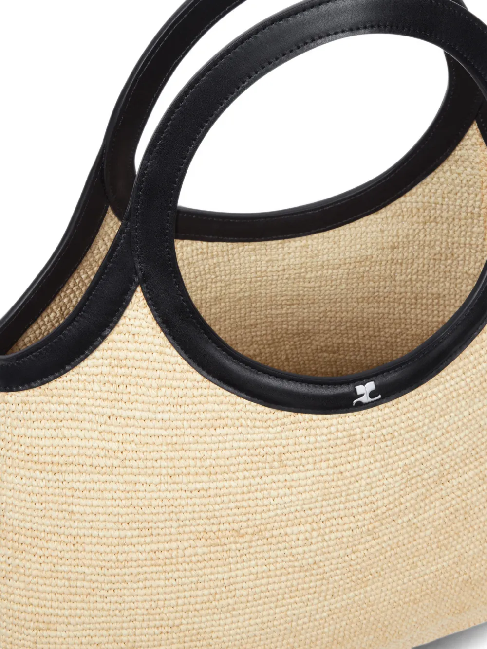 Courrèges Holy raffia shopper Beige
