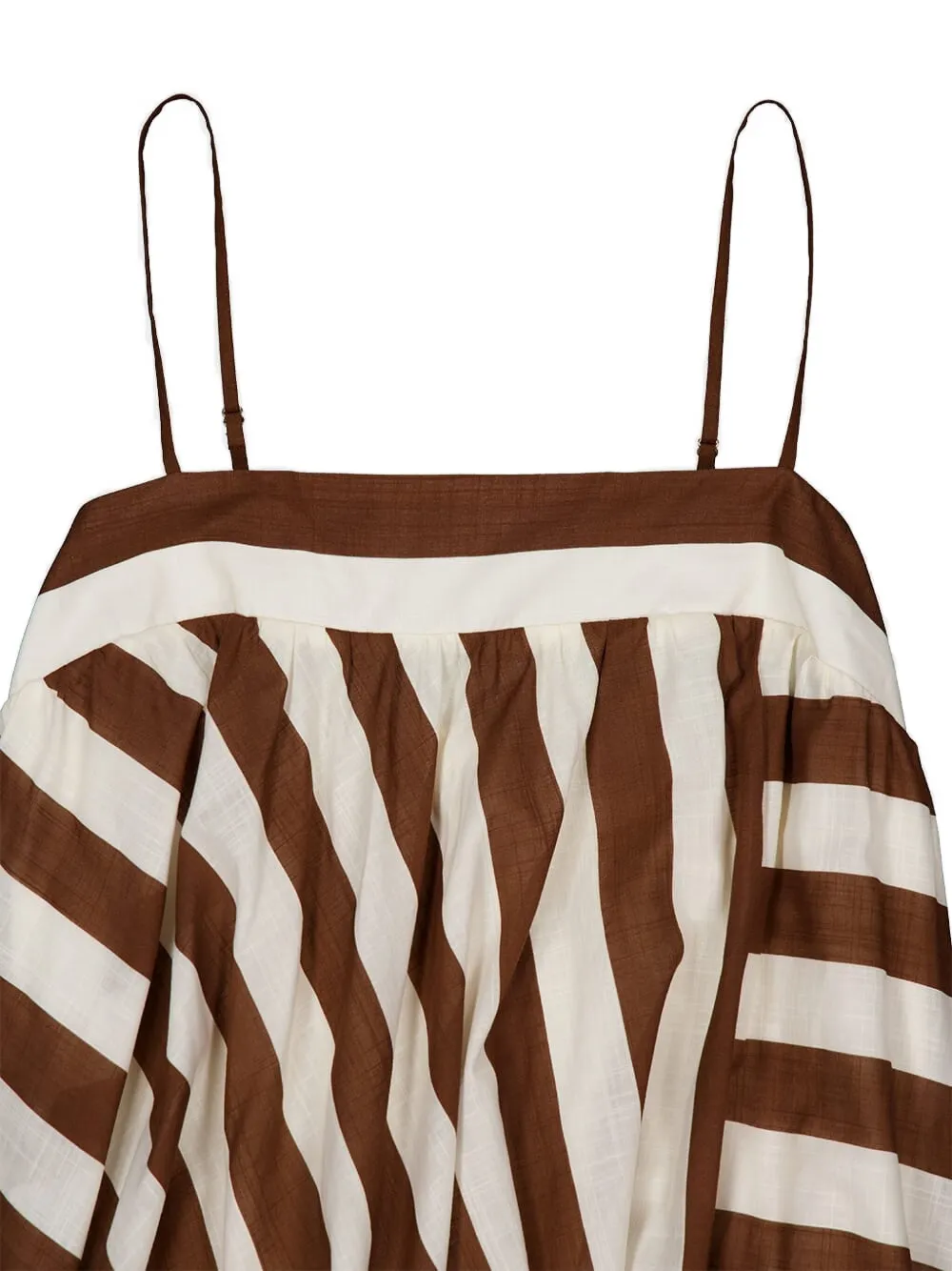 Zimmermann Striped Maxi Dress In Brown