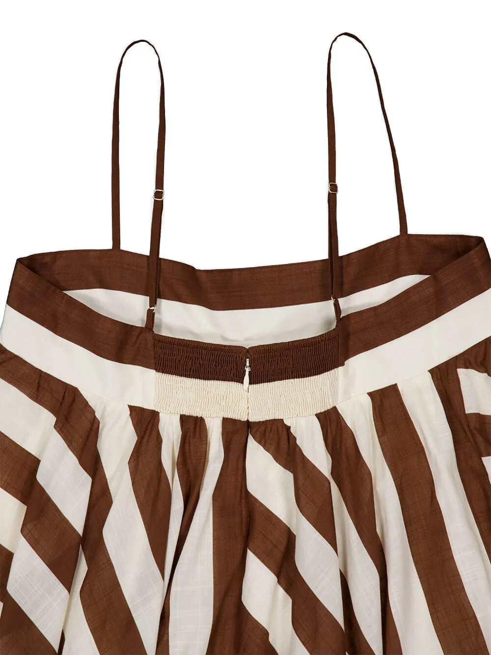 Zimmermann Striped Maxi Dress In Brown