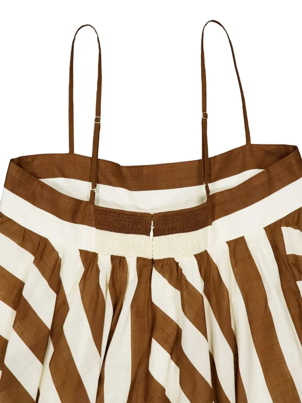 Zimmermann Striped Maxi Dress - Brown