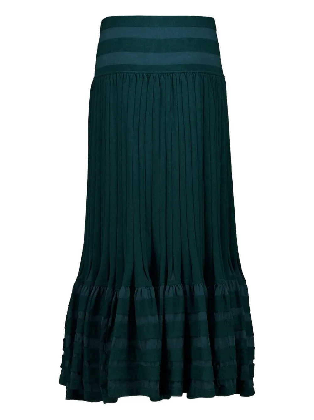 ZIMMERMANN Teal Rebellion midi skirt - Groen