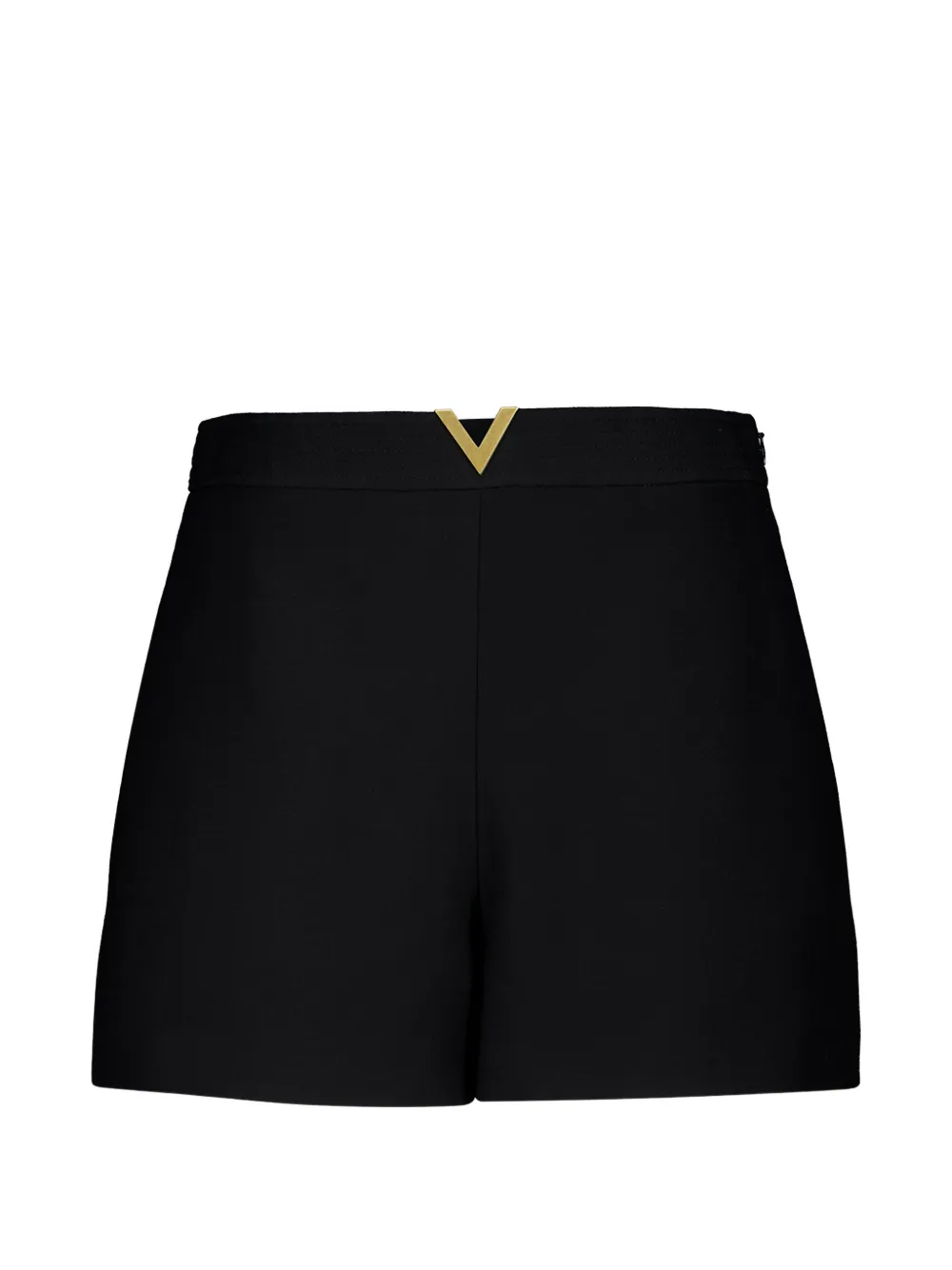 Valentino Garavani logo-detail crepe-couture shorts - Nero