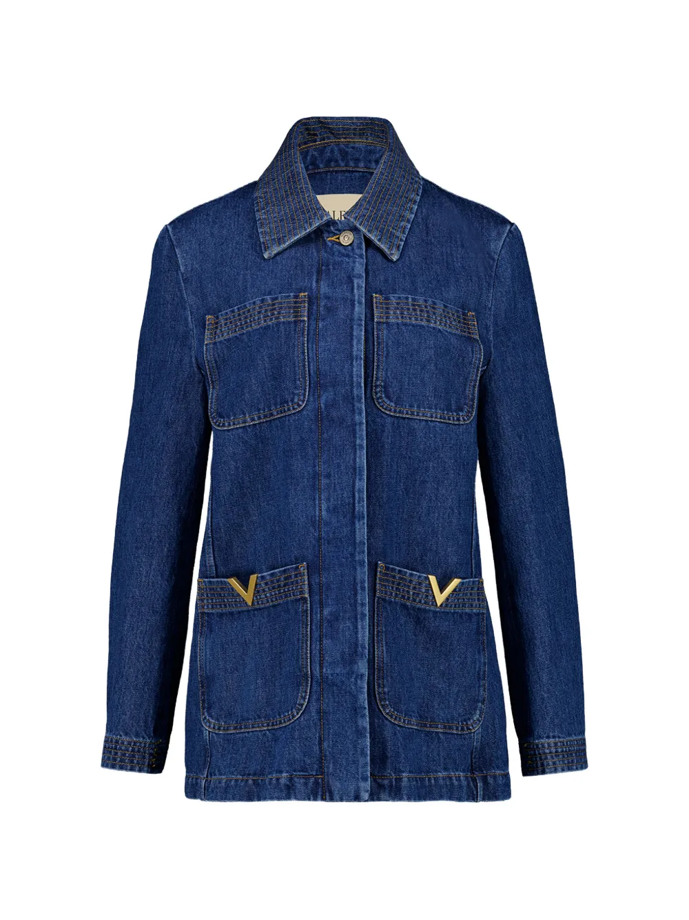 Valentino Garavani patch-pocket denim jacket - Blu