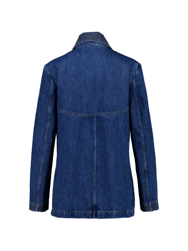 Valentino Garavani Vロゴ デニムジャケット | ブルー | FARFETCH JP