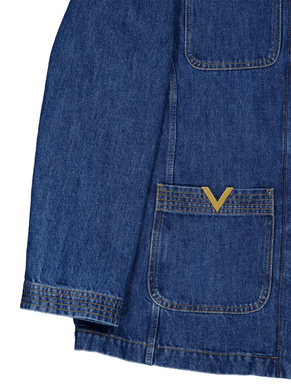 Valentino Garavani Vロゴ デニムジャケット | ブルー | FARFETCH JP