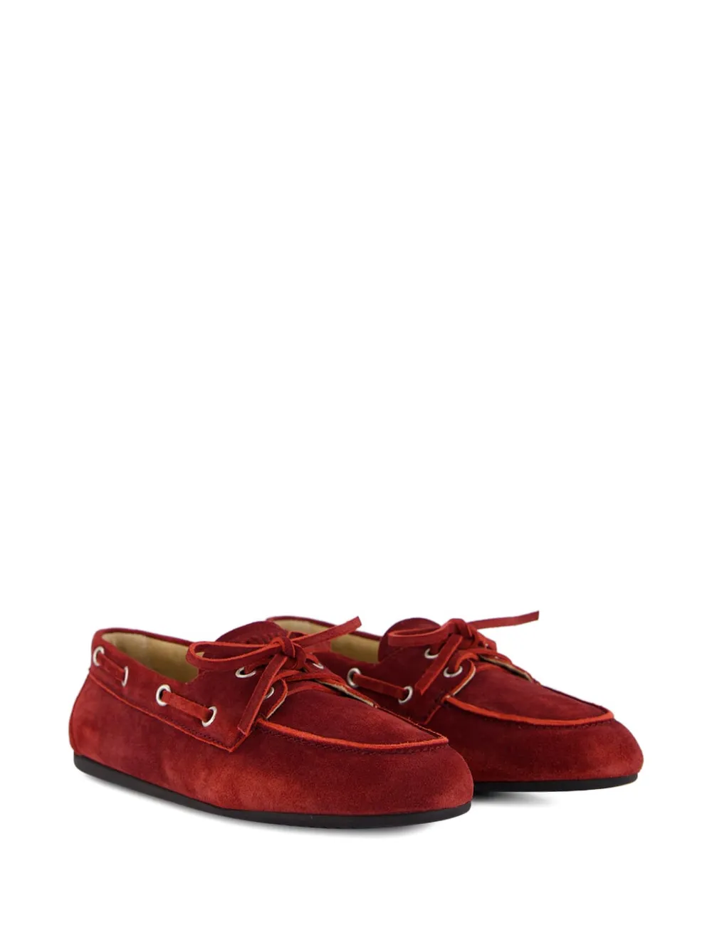 Miu lace-up loafers Rood