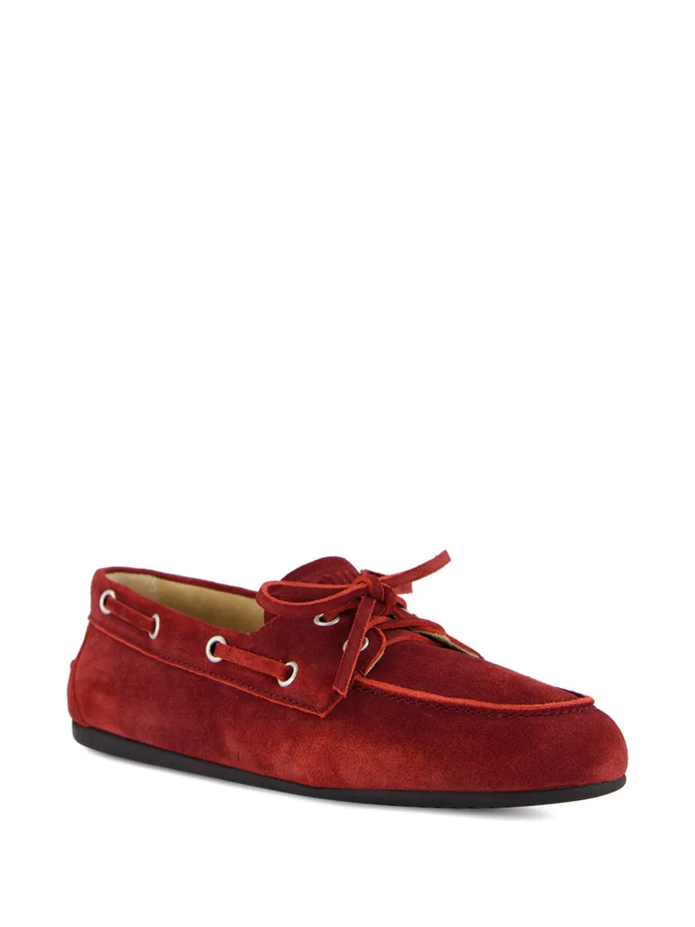 Miu Miu lace-up loafers - Rood