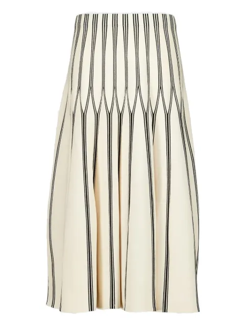 ZIMMERMANN striped-pattern midi skirt