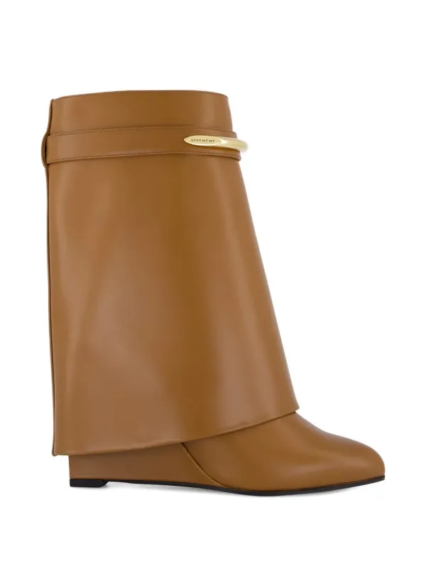 Givenchy Shark Pinch Ankle Boots in Leather in Brown