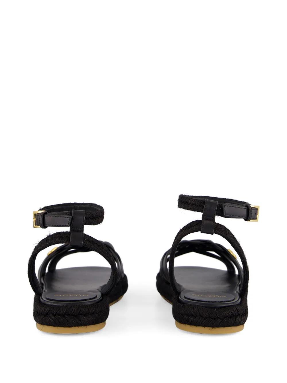 Valentino Garavani VLogo Signature interwoven sandals Zwart