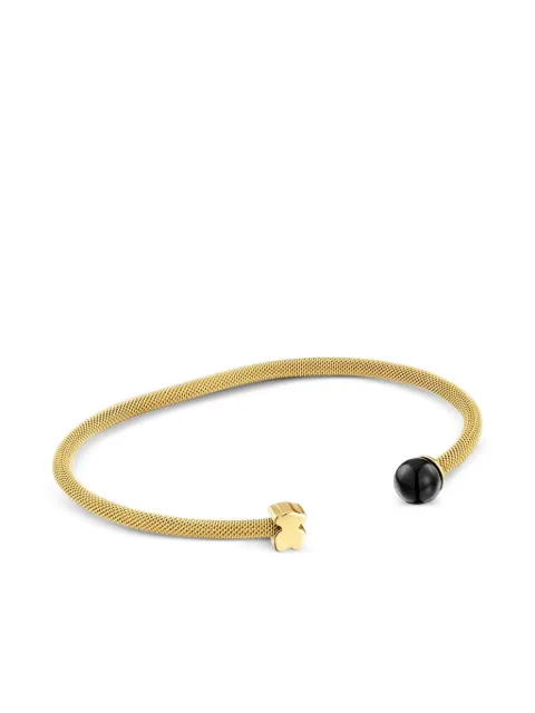 TOUS 18K gold onyx bracelet
