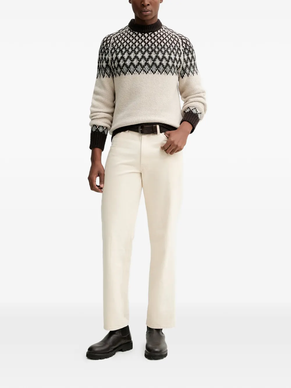 Marc O'Polo patterned crew neck sweater | Knitted Sweaters | Image 2