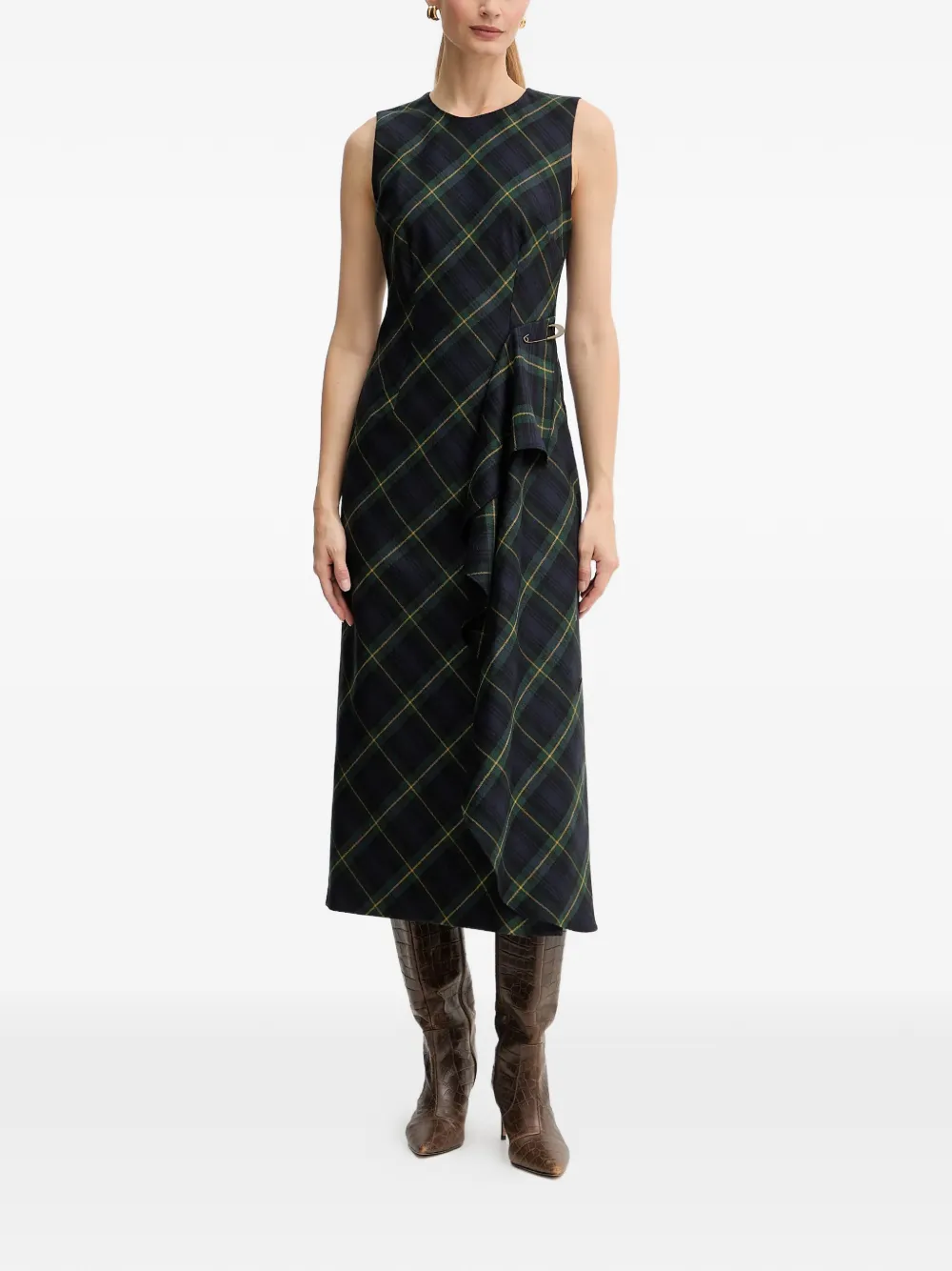 LUISA SPAGNOLI Abito midi Geco tartan - Blu