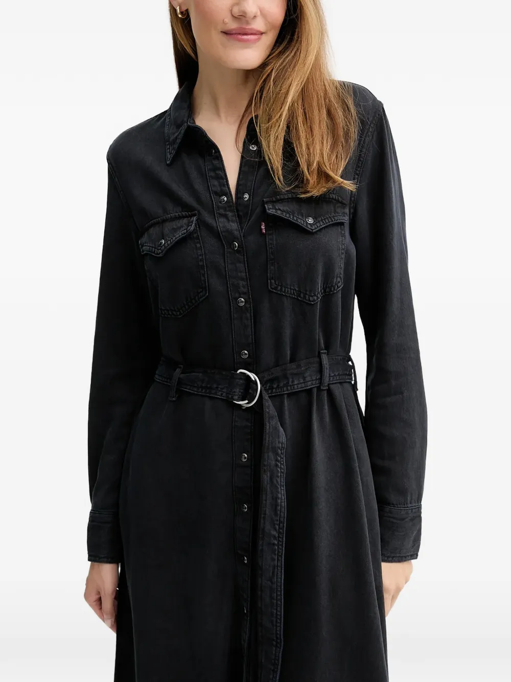 Levi's belted denim dress - Nero