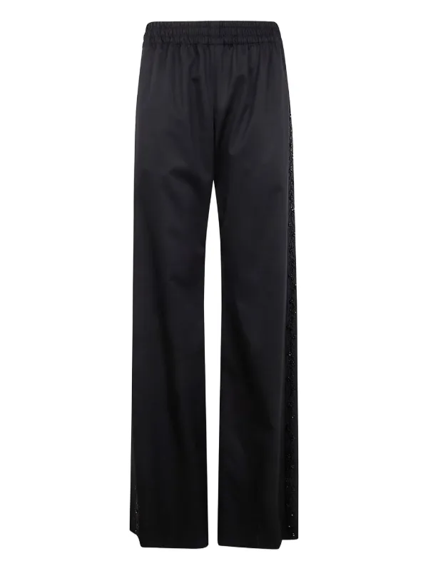 Golden Goose Sweatpants in Wool Twill with Sequin Embroidery in Black