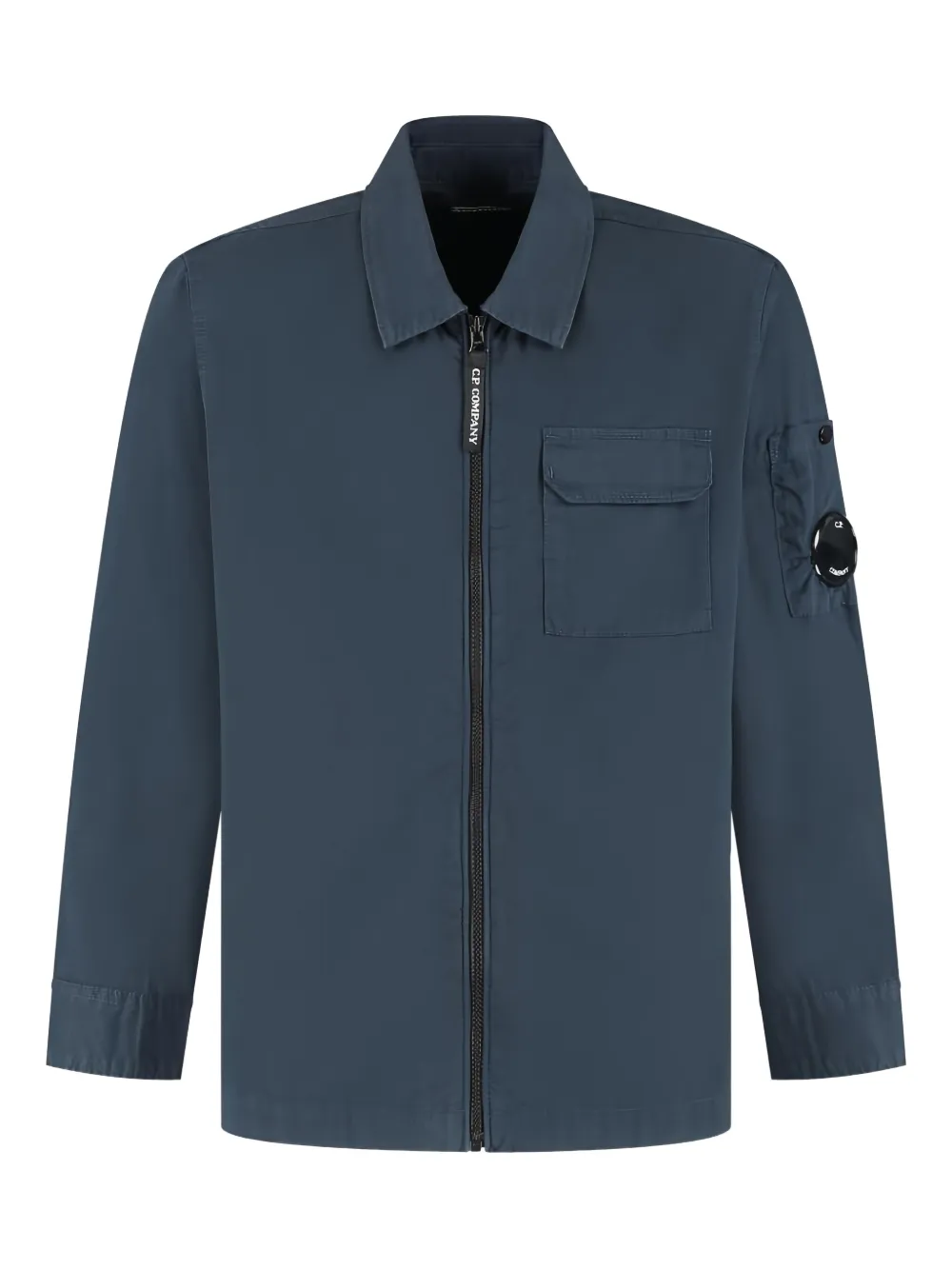 C.p. Company Lens-detailed Shirt In Blue