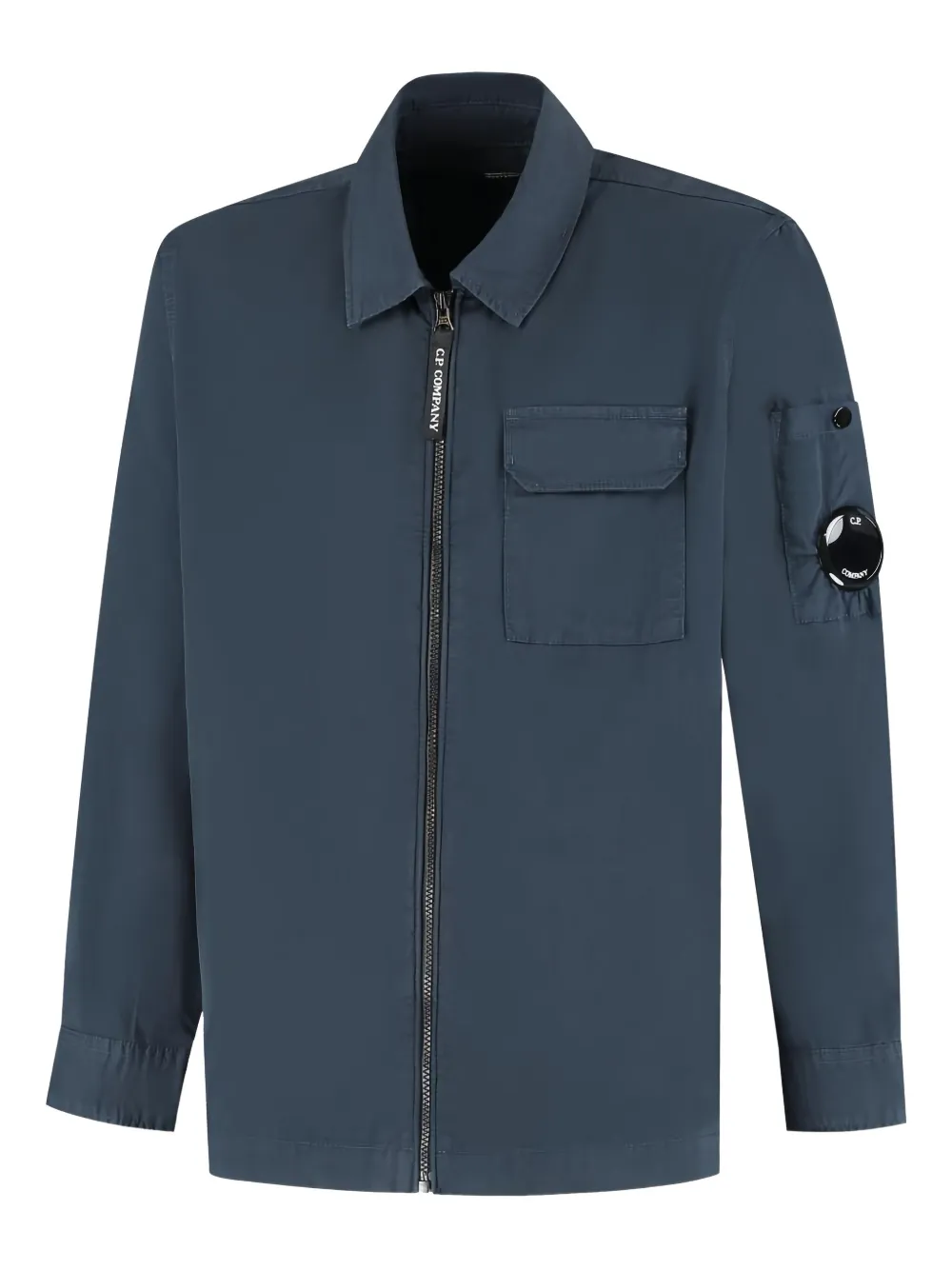 C.p. Company Lens-detailed Shirt In Blue