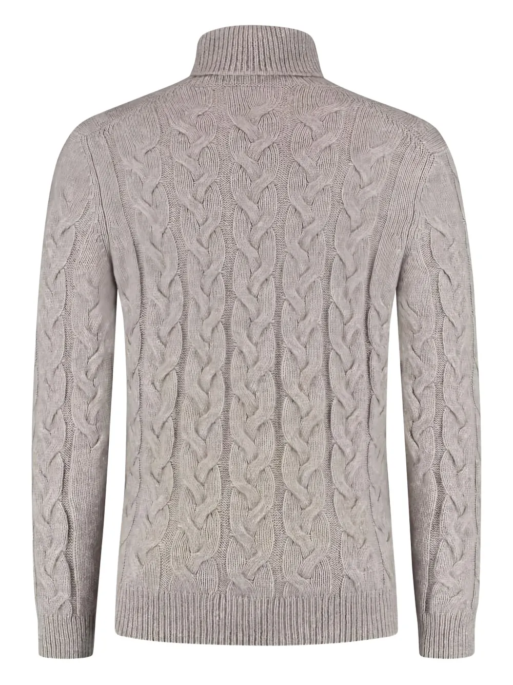 Gran Sasso cable-knit roll-neck sweater - Beige
