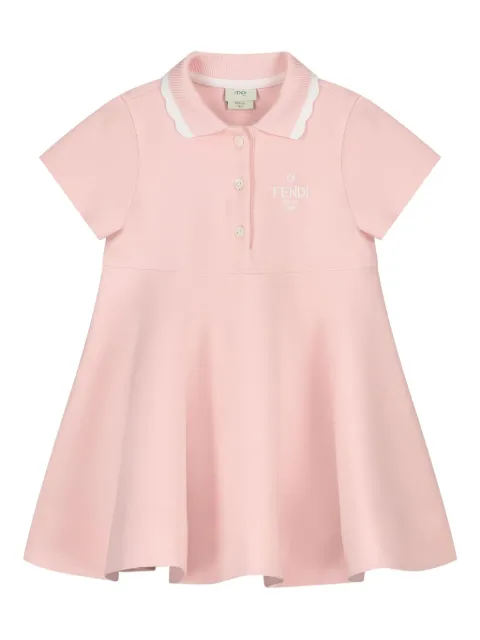 Fendi Kids scalloped-collar dress