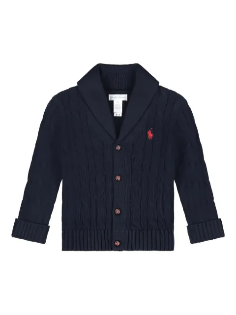 POLO RALPH LAUREN KIDS cable-knit buttoned cardigan