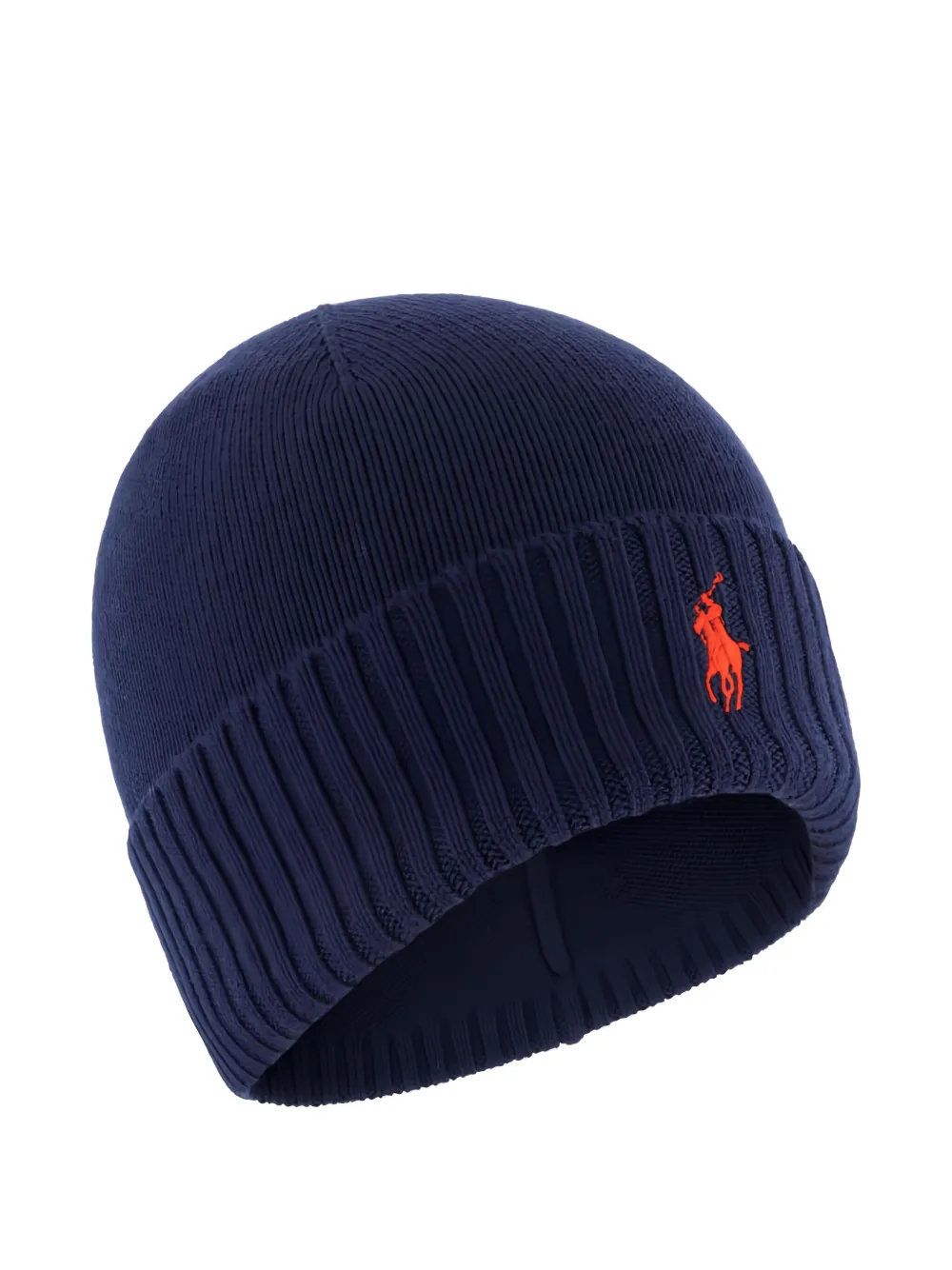 Polo Ralph Lauren ribbed logo beanie hat - Blauw