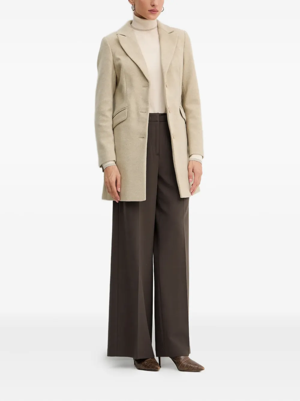 Silvian Heach Single-breasted Coat In Neutral