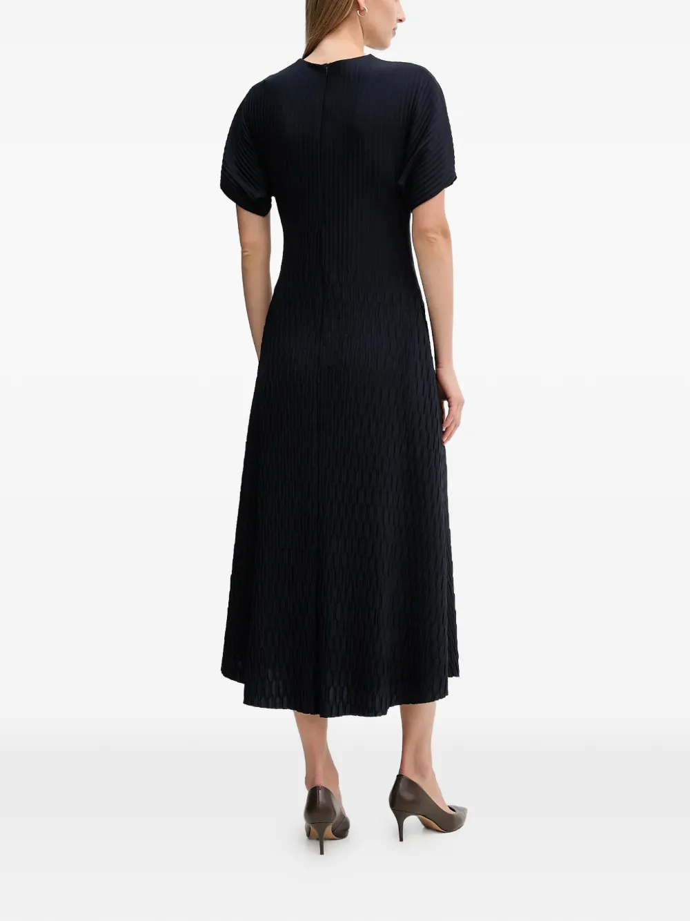 Sandro Ferrone Geplooide midi-jurk Blauw