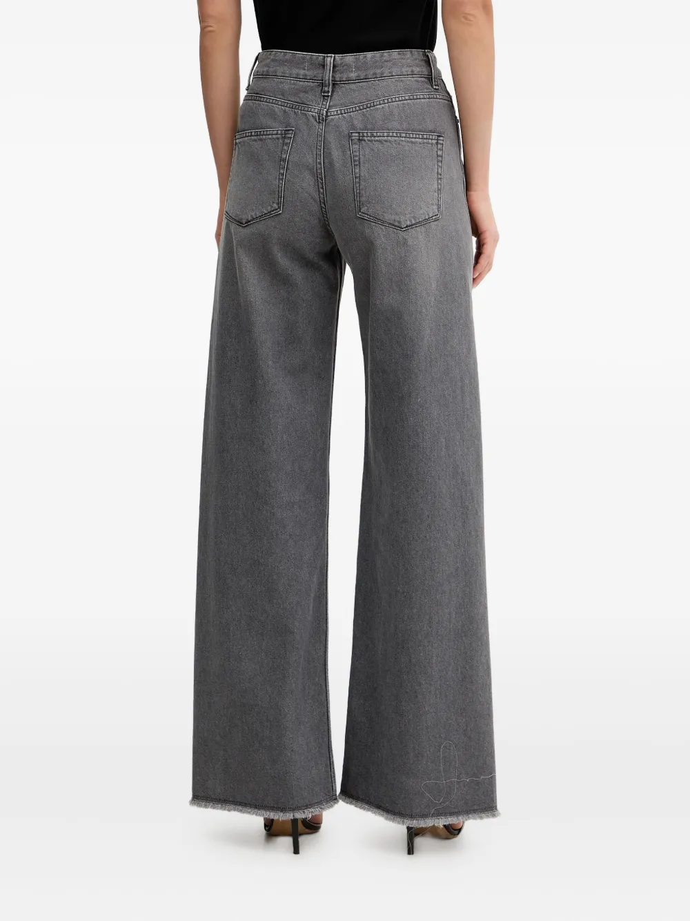  Simona Corsellini Frayed Split Jeans - Grey 
