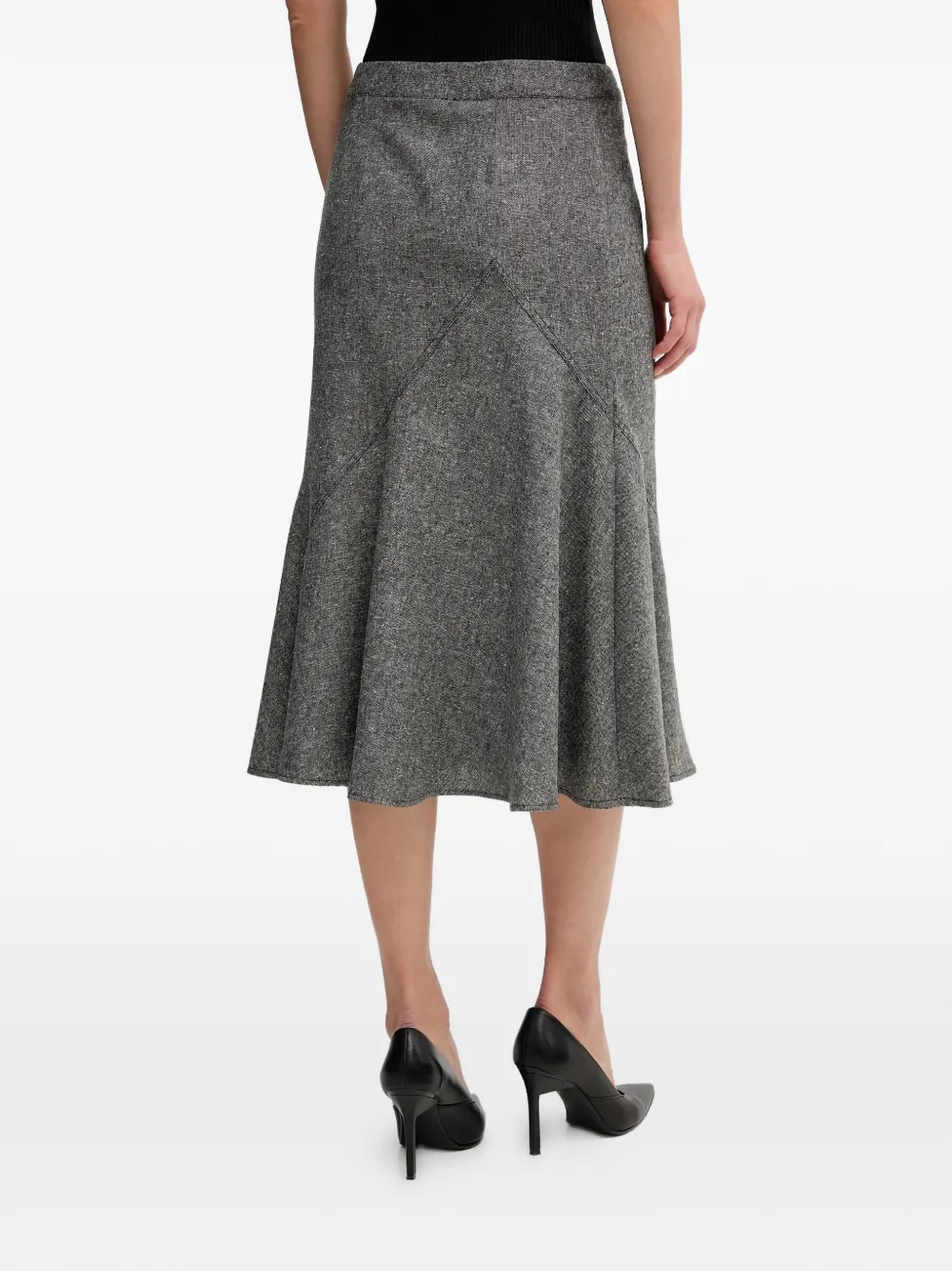  Pedro Del Hierro Grey Midi Skirt 