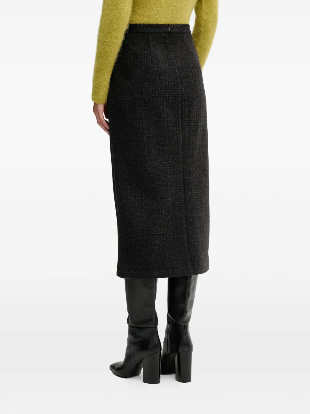  Sandro Ferrone Front-slit Midi Skirt - Green 