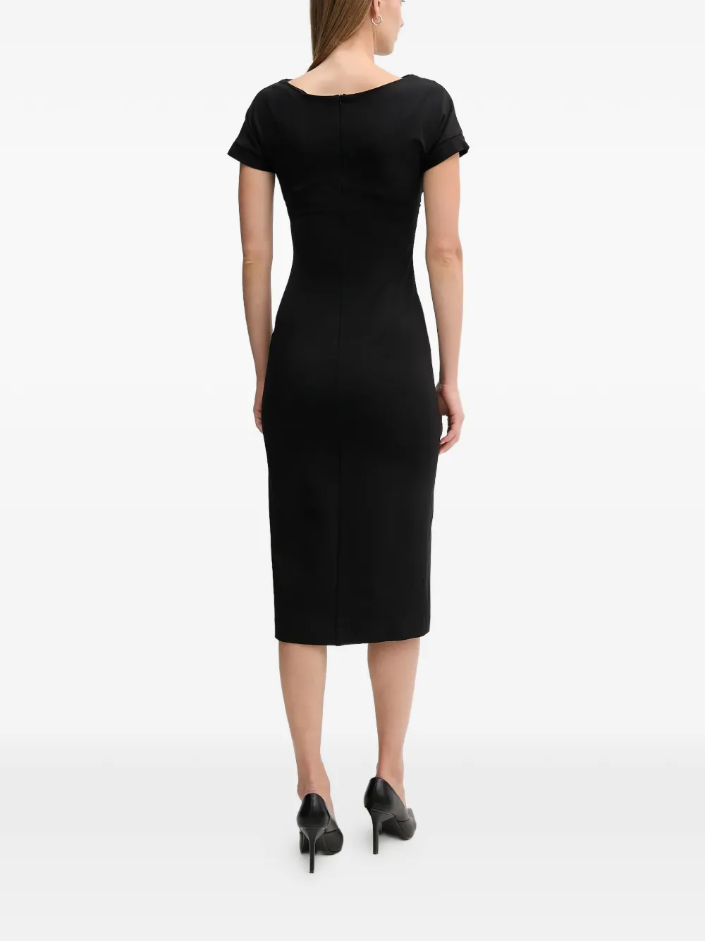  Sandro Ferrone Ring.detail Midi Dress - Black 