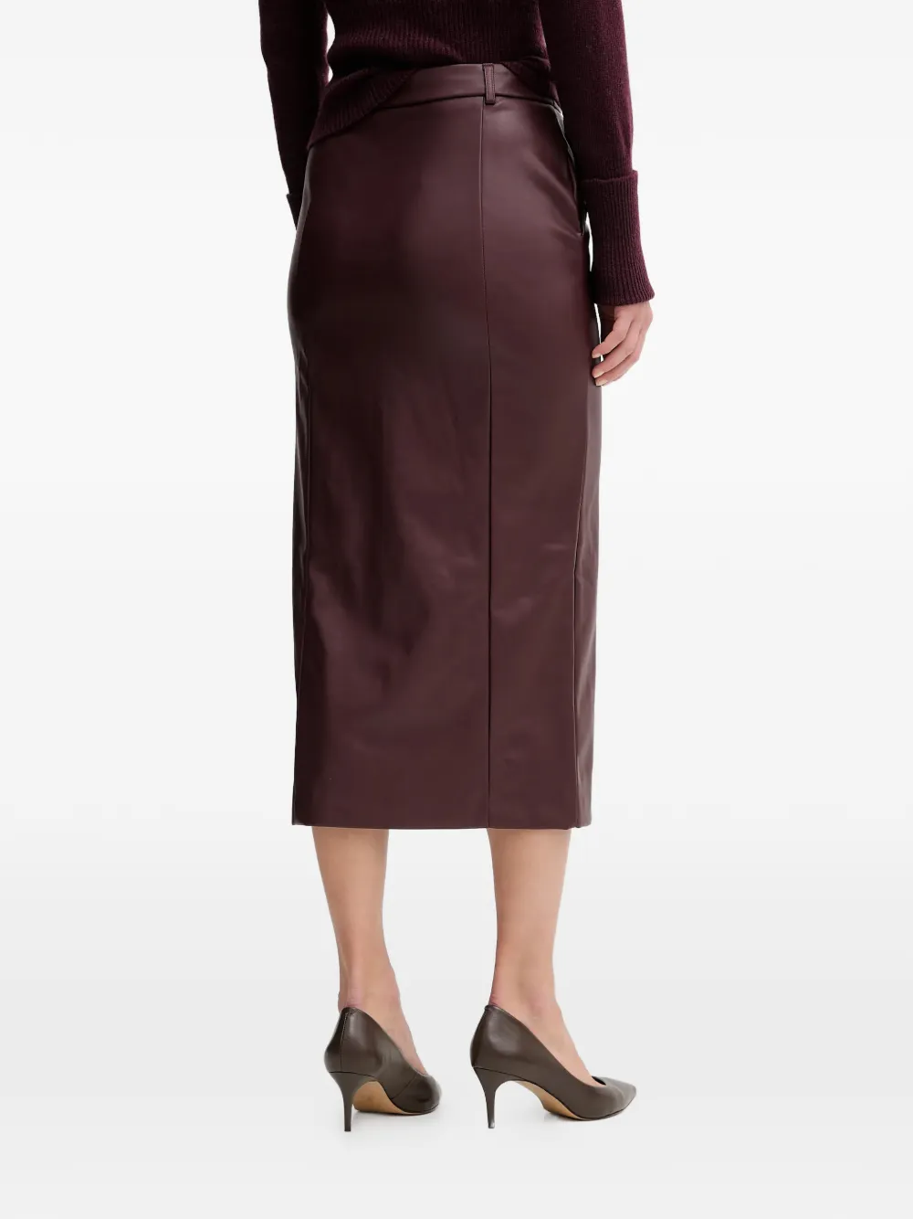  Sandro Ferrone Belt-loops Midi Skirt - Red 