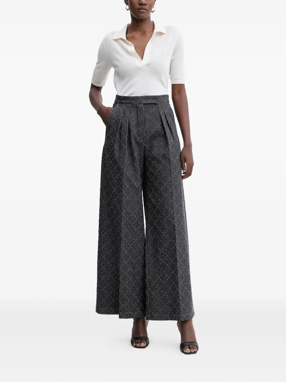 SIMONA CORSELLINI pleated patterned trousers | Wide-Leg Pants | Image 2